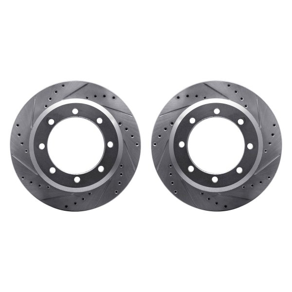 R1 Concepts® - Drilled and Slotted Rear Brake Rotor Set