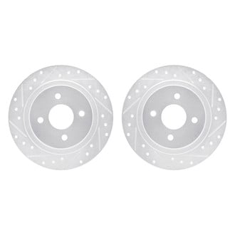 R1 Concepts® - Drilled and Slotted Rear Brake Rotor Set
