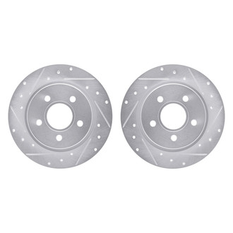 R1 Concepts® - Drilled and Slotted Rear Brake Rotor Set