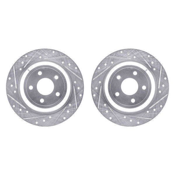 R1 Concepts® - Drilled and Slotted Rear Brake Rotor Set