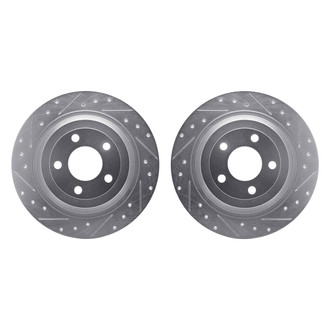 R1 Concepts® - Drilled and Slotted Rear Brake Rotor Set