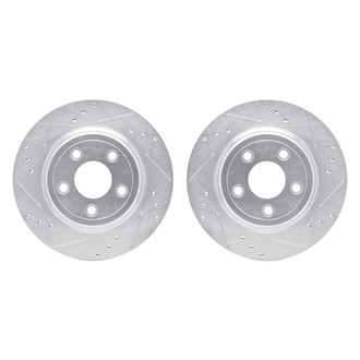 R1 Concepts® - Drilled and Slotted Rear Brake Rotor Set