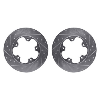 R1 Concepts® - Drilled and Slotted Rear Brake Rotor Set