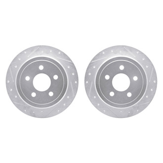 R1 Concepts® - Drilled and Slotted Rear Brake Rotor Set