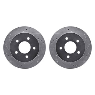 R1 Concepts® - Drilled and Slotted Rear Brake Rotor Set