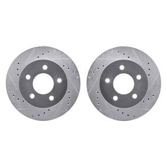 R1 Concepts® - Drilled and Slotted Front Brake Rotor Set