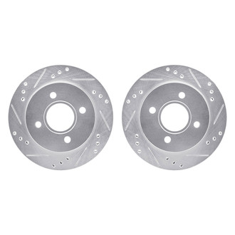 R1 Concepts® - Drilled and Slotted Rear Brake Rotor Set