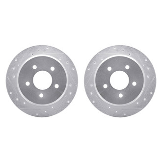 R1 Concepts® - Drilled and Slotted Rear Brake Rotor Set