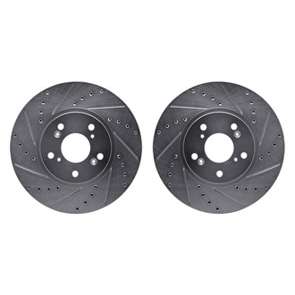 R1 Concepts® - Drilled and Slotted Front Brake Rotor Set