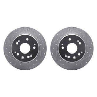 R1 Concepts® - Drilled and Slotted Rear Brake Rotor Set