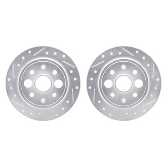 R1 Concepts® - Drilled and Slotted Rear Brake Rotor Set