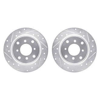 R1 Concepts® - Drilled and Slotted Rear Brake Rotor Set