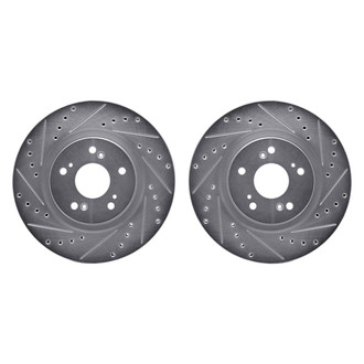 R1 Concepts® - Drilled and Slotted Rear Brake Rotor Set