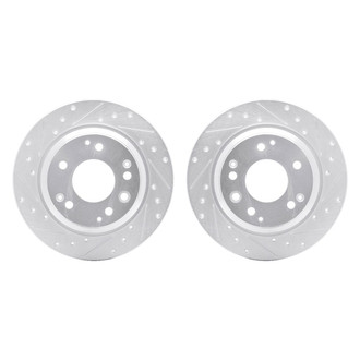 R1 Concepts® - Drilled and Slotted Rear Brake Rotor Set