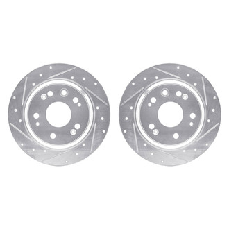 R1 Concepts® - Drilled and Slotted Rear Brake Rotor Set