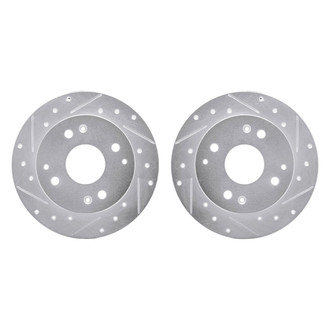 R1 Concepts® - Drilled and Slotted Rear Brake Rotor Set