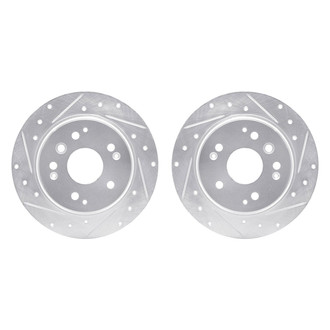 R1 Concepts® - Drilled and Slotted Rear Brake Rotor Set