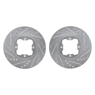 R1 Concepts® - Drilled and Slotted Front Brake Rotor Set
