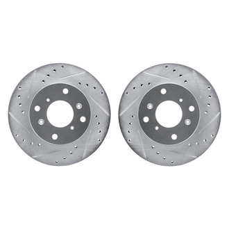 R1 Concepts® - Drilled and Slotted Front Brake Rotor Set