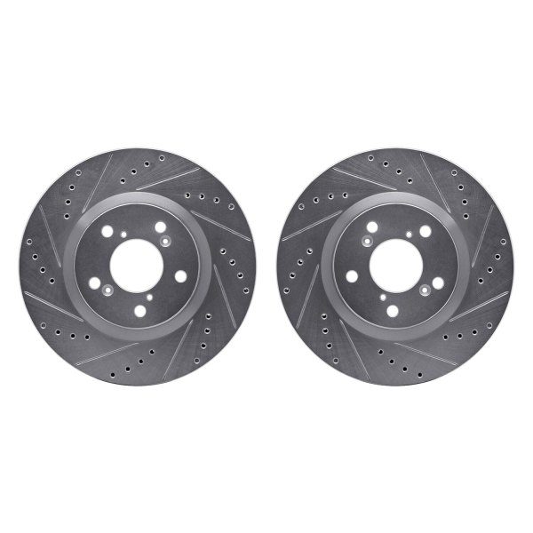 R1 Concepts® - Drilled and Slotted Front Brake Rotor Set