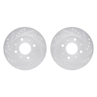 R1 Concepts® - Drilled and Slotted Front Brake Rotor Set