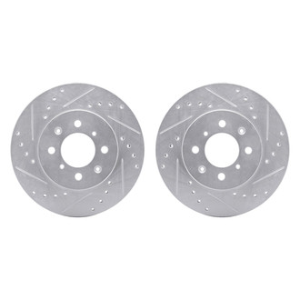 R1 Concepts® - Drilled and Slotted Front Brake Rotor Set
