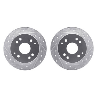 R1 Concepts® - Drilled and Slotted Rear Brake Rotor Set