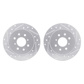 R1 Concepts® - Drilled and Slotted Rear Brake Rotor Set