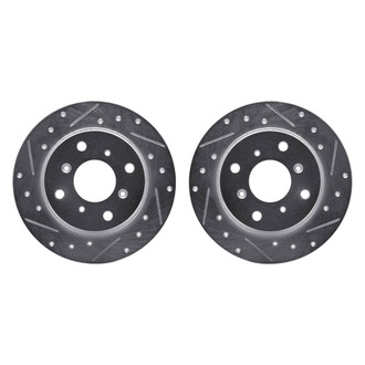 R1 Concepts® - Drilled and Slotted Rear Brake Rotor Set