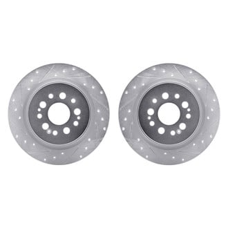 R1 Concepts® - Drilled and Slotted Rear Brake Rotor Set