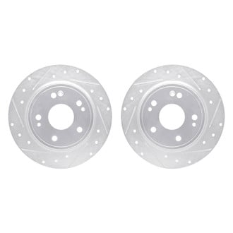 R1 Concepts® - Drilled and Slotted Rear Brake Rotor Set