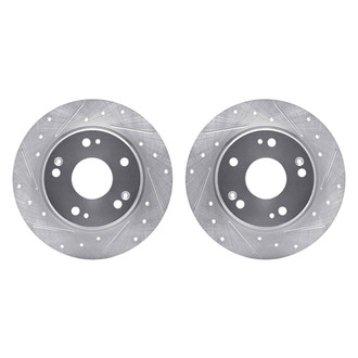 R1 Concepts® - Drilled and Slotted Rear Brake Rotor Set