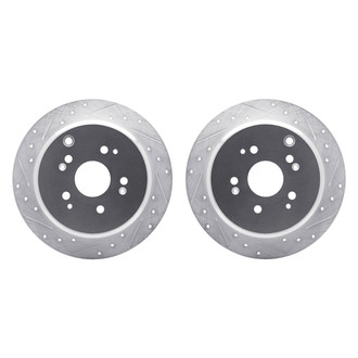 R1 Concepts® - Drilled and Slotted Rear Brake Rotor Set