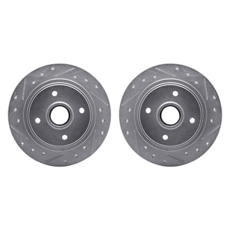 R1 Concepts® - Drilled and Slotted Rear Brake Rotor Set