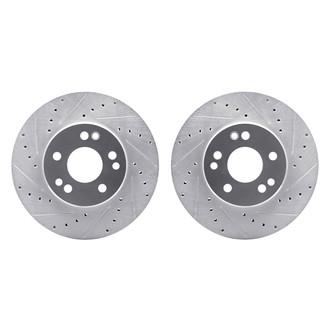 R1 Concepts® - Drilled and Slotted Front Brake Rotor Set