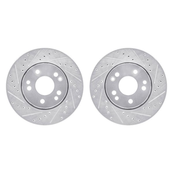 R1 Concepts® - Drilled and Slotted Front Brake Rotor Set