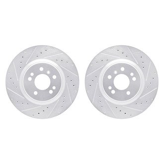 R1 Concepts® - Drilled and Slotted Front Brake Rotor Set