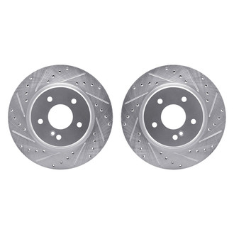 R1 Concepts® - Drilled and Slotted Rear Brake Rotor Set
