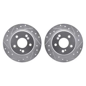 R1 Concepts® - Drilled and Slotted Rear Brake Rotor Set