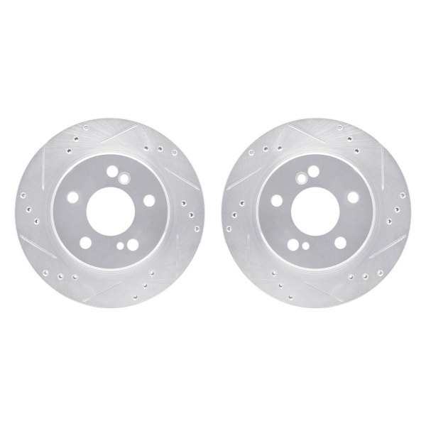 R1 Concepts® - Drilled and Slotted Rear Brake Rotor Set