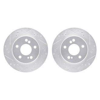 R1 Concepts® - Drilled and Slotted Rear Brake Rotor Set