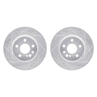 R1 Concepts® - Drilled and Slotted Rear Brake Rotor Set