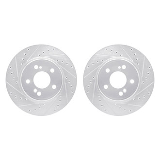 R1 Concepts® - Drilled and Slotted Rear Brake Rotor Set