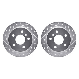 R1 Concepts® - Drilled and Slotted Rear Brake Rotor Set