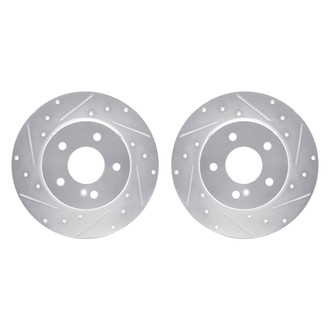 R1 Concepts® - Drilled and Slotted Rear Brake Rotor Set