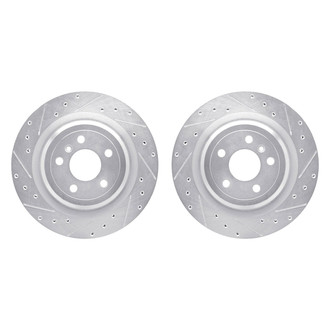 R1 Concepts® - Drilled and Slotted Rear Brake Rotor Set