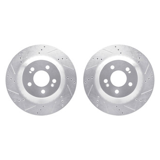 R1 Concepts® - Drilled and Slotted Rear Brake Rotor Set