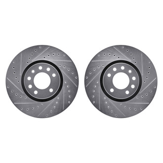 R1 Concepts® - Drilled and Slotted Front Brake Rotor Set