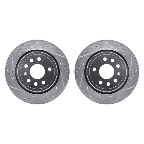 R1 Concepts® - Drilled and Slotted Rear Brake Rotor Set