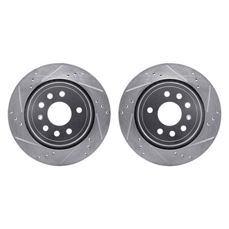 R1 Concepts® - Drilled and Slotted Rear Brake Rotor Set